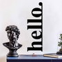 Wallity Hello-5 Escultura de pared de metal negro